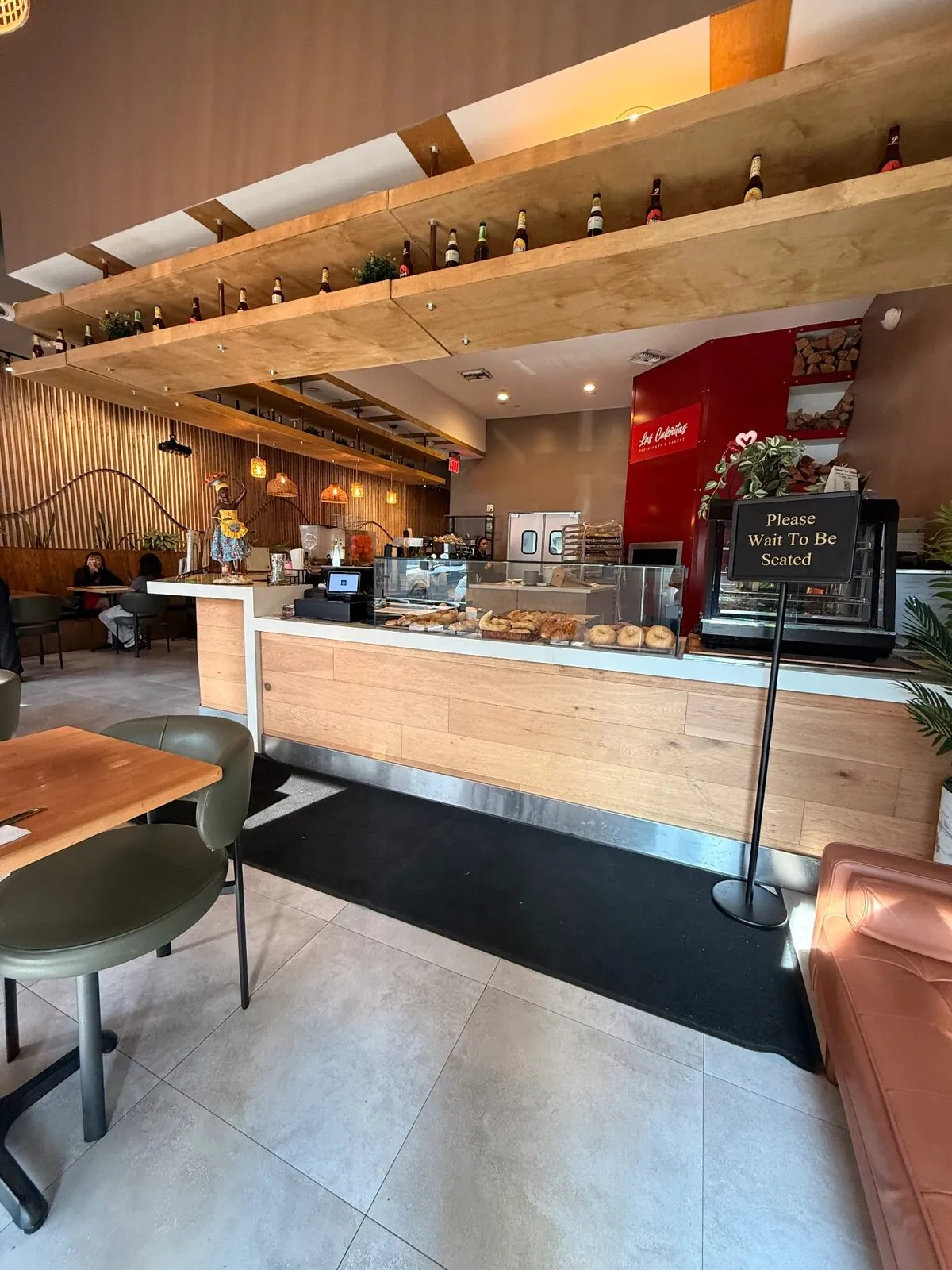 Dining room and bakery counter at Las Caleñitas in Doral